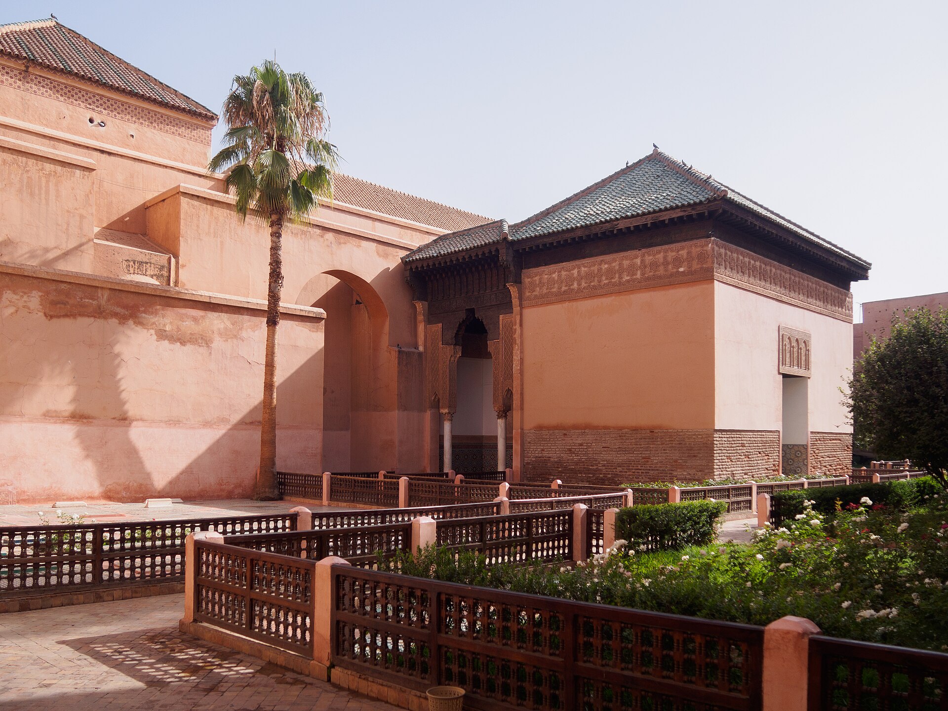 The courtyard and mausoleums of the Saadian Tombs